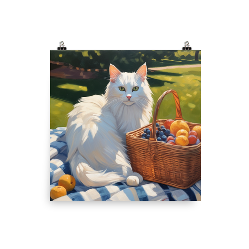 PugMug Custom White Companion Cat Poster