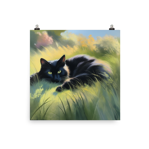 PugMug Custom Black Companion Cat Poster
