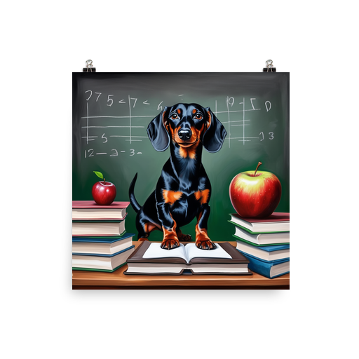 PugMug Custom Black Dachshund Poster