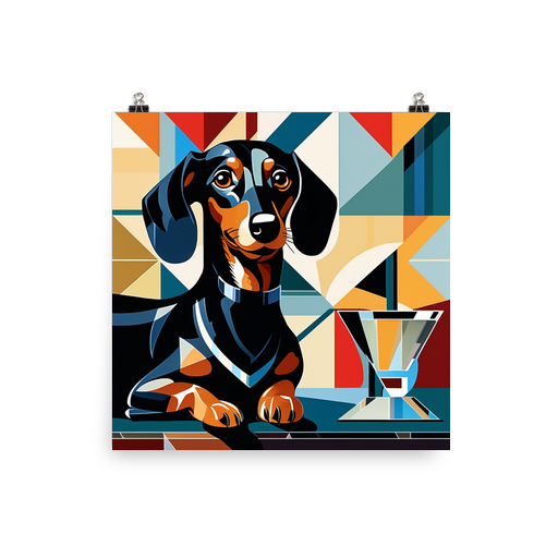 PugMug Custom Black Dachshund Poster