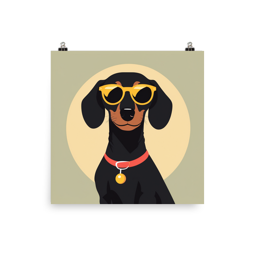 PugMug Custom Black Dachshund Poster