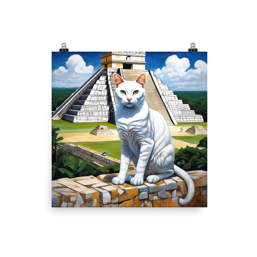 PugMug Custom White Companion Cat Poster