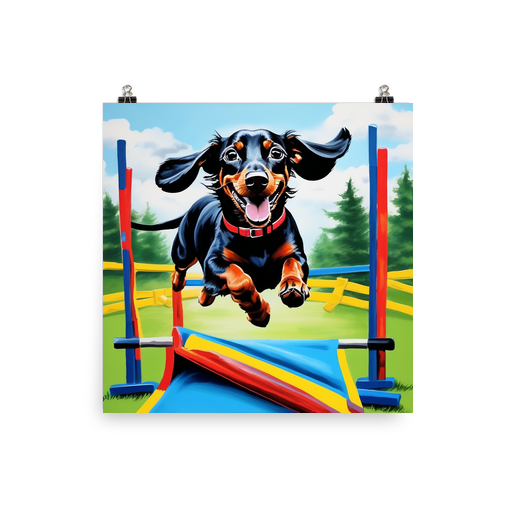 PugMug Custom Black Dachshund Poster