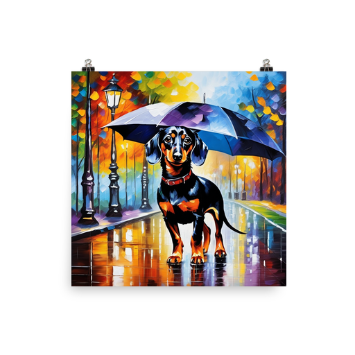 PugMug Custom Black Dachshund Poster