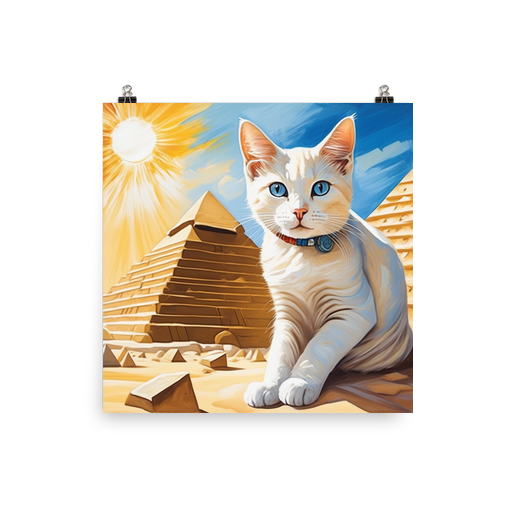 PugMug Custom White Companion Cat Poster