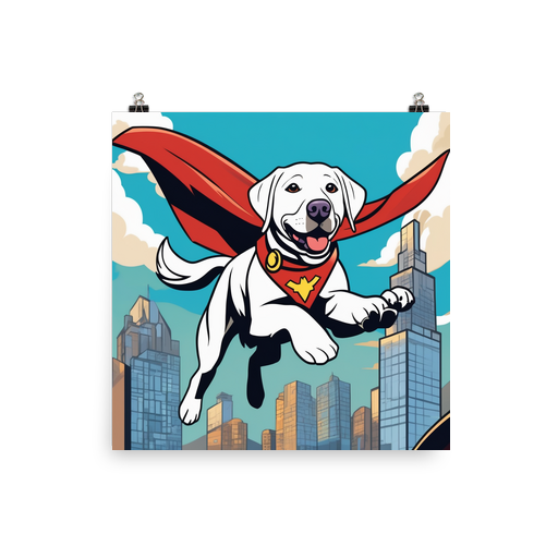 PugMug Custom White Labrador Retriever Poster