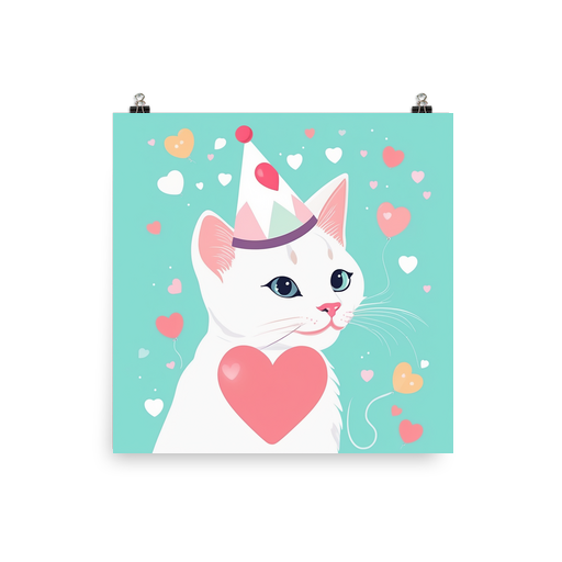 PugMug Custom White Exotic Cat Poster