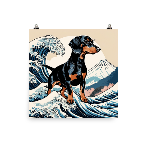 PugMug Custom Black Dachshund Poster