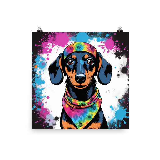 PugMug Custom Black Dachshund Poster