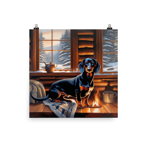 PugMug Custom Black Dachshund Poster