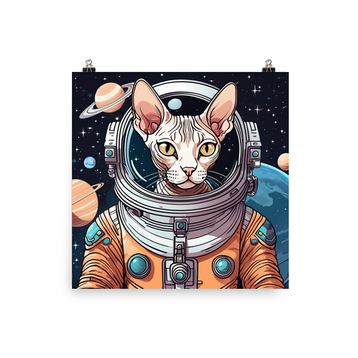 PugMug Custom Tabby Sphynx Cat Poster