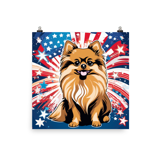 PugMug Custom Tan Pomeranian Poster