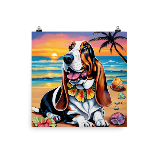 PugMug Custom Basset Hound Poster