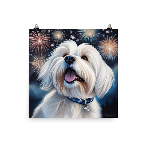 PugMug Custom White Havanese Dog Poster
