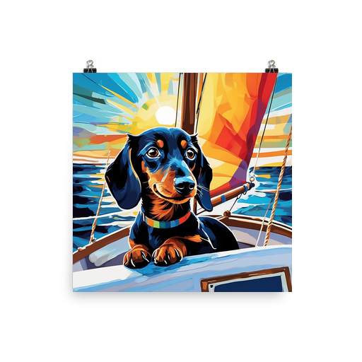PugMug Custom Black Dachshund Poster