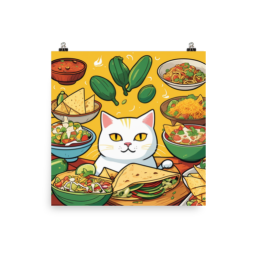 PugMug Custom White Companion Cat Poster