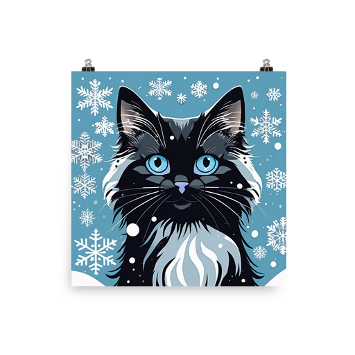PugMug Custom Black Ragdoll Cat Poster