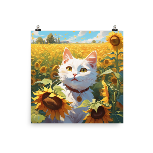 PugMug Custom White Companion Cat Poster