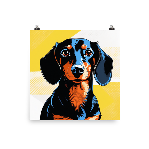 PugMug Custom Black Dachshund Poster