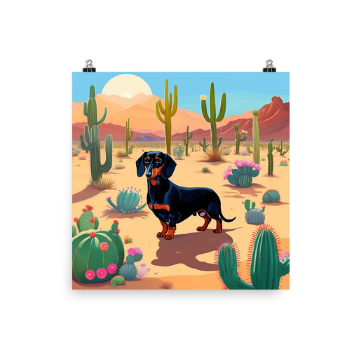 PugMug Custom Black Dachshund Poster