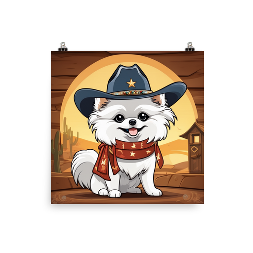 PugMug Custom White Pomeranian Poster
