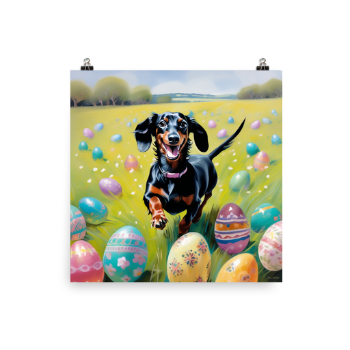 PugMug Custom Black Dachshund Poster