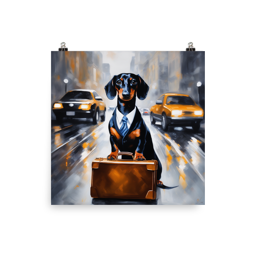 PugMug Custom Black Dachshund Poster