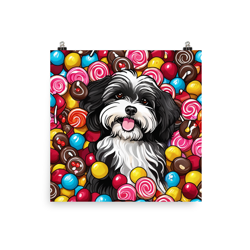 PugMug Custom Black-and-white Havanese Dog Poster