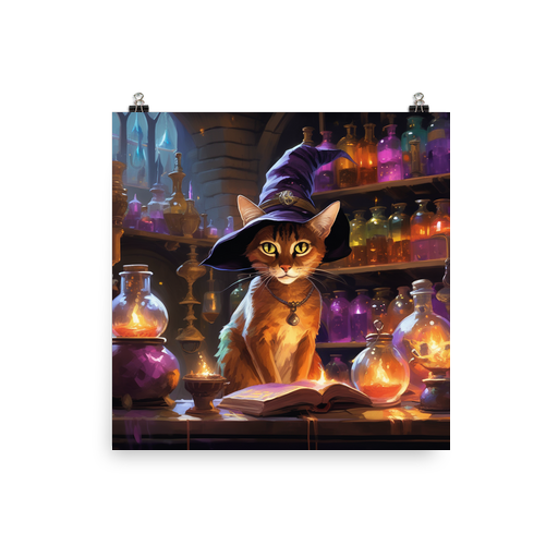 PugMug Custom Tabby Abyssinian Cat Poster