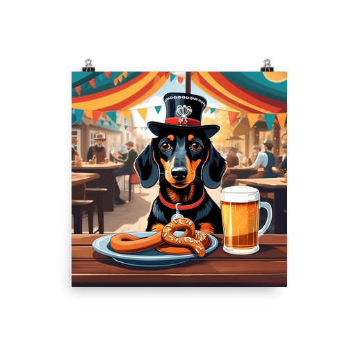 PugMug Custom Black Dachshund Poster