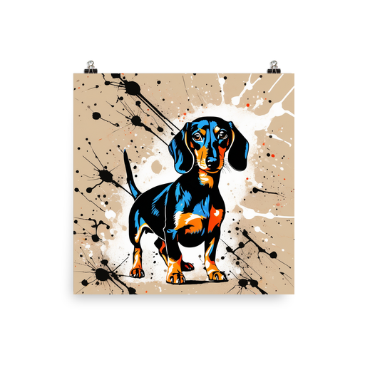 PugMug Custom Black Dachshund Poster