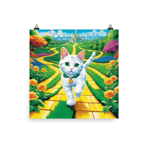 PugMug Custom White Companion Cat Poster