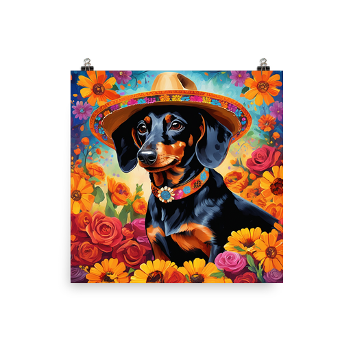 PugMug Custom Black Dachshund Poster