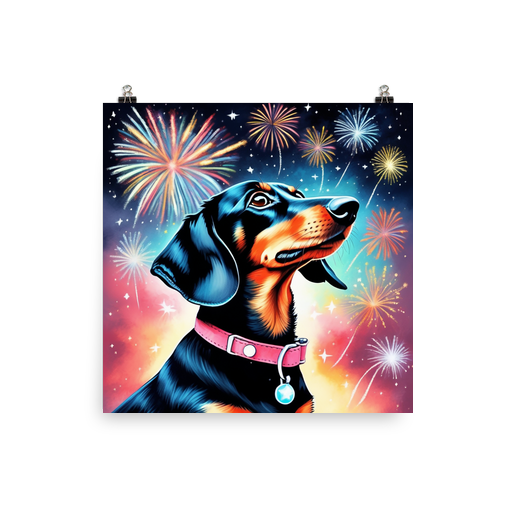 PugMug Custom Black Dachshund Poster