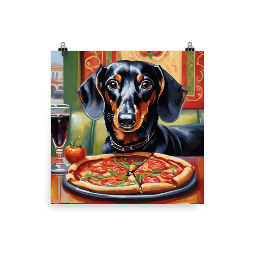 PugMug Custom Black Dachshund Poster