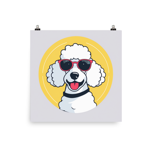 PugMug Custom White Poodle Poster