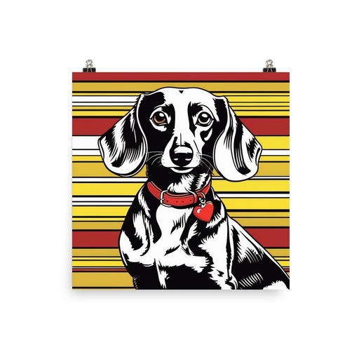 PugMug Custom Black Dachshund Poster