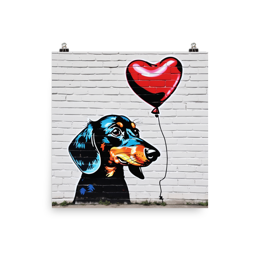 PugMug Custom Black Dachshund Poster