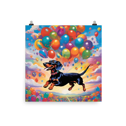 PugMug Custom Black Dachshund Poster