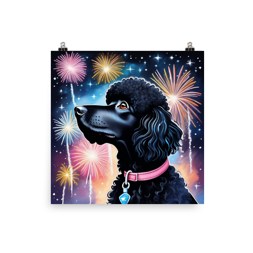 PugMug Custom Black Poodle Poster