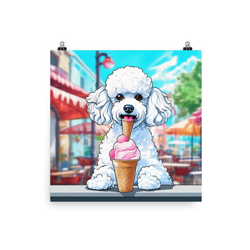 PugMug Custom White Poodle Poster