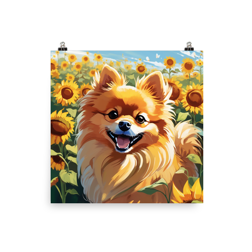 PugMug Custom Tan Pomeranian Poster