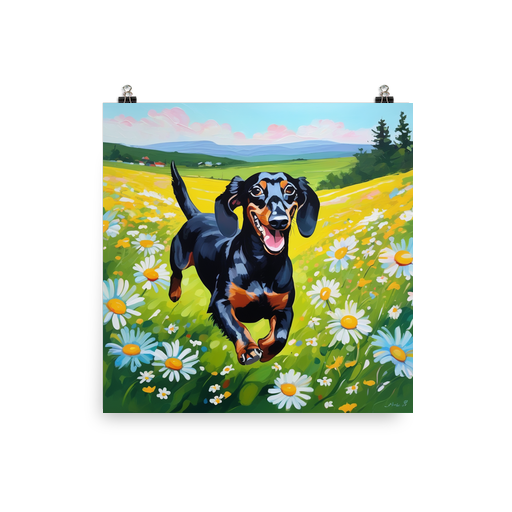 PugMug Custom Black Dachshund Poster