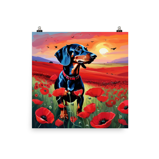 PugMug Custom Black Dachshund Poster