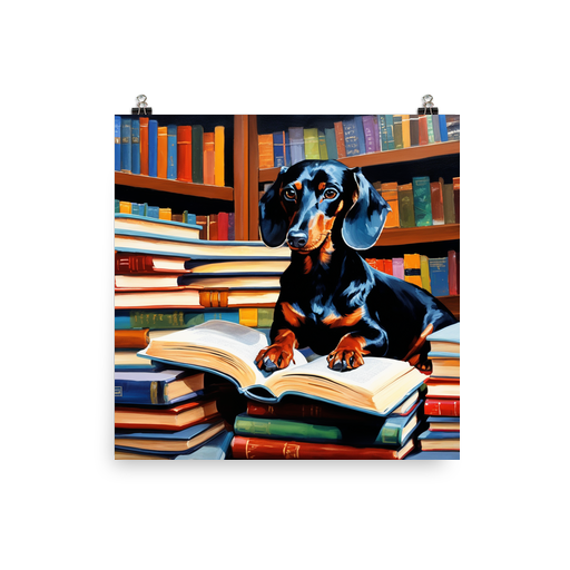 PugMug Custom Black Dachshund Poster