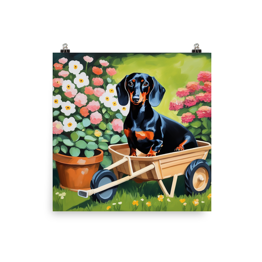PugMug Custom Black Dachshund Poster