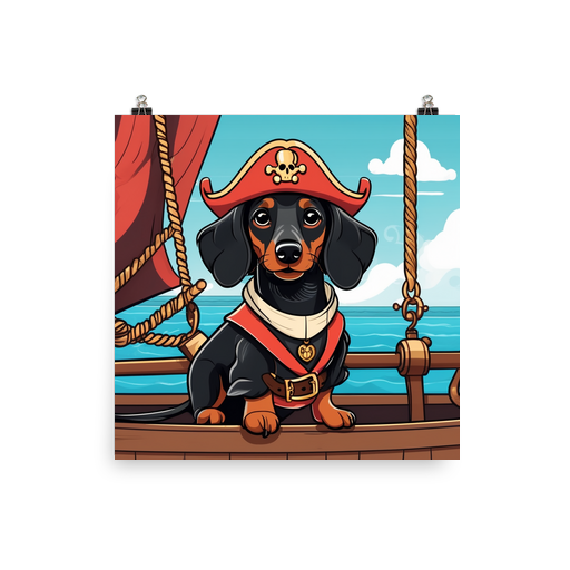 PugMug Custom Black Dachshund Poster