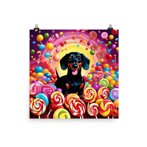 PugMug Custom Black Dachshund Poster