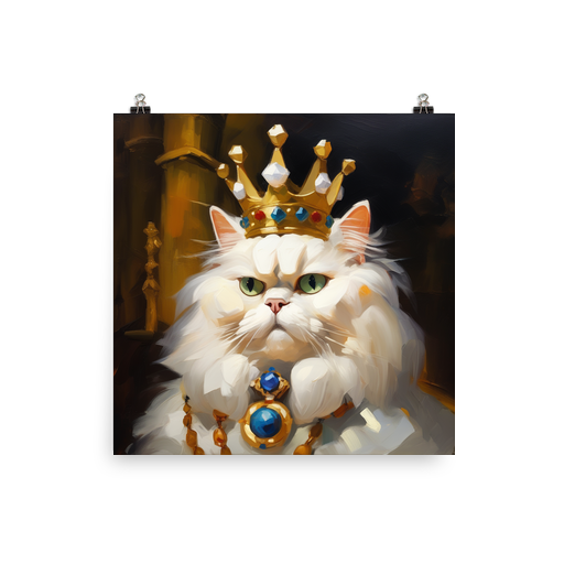 PugMug Custom White Persian Cat Poster