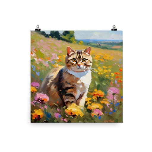 PugMug Custom Tabby Scottish Fold Cat Poster